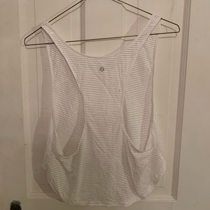Lululemon white crop tank top